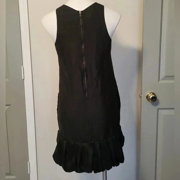 Anthropologie Leifsdottir Black Silk Blend Bubble Hem Cocktail/Shift Dress(4) - Picture 5 of 10